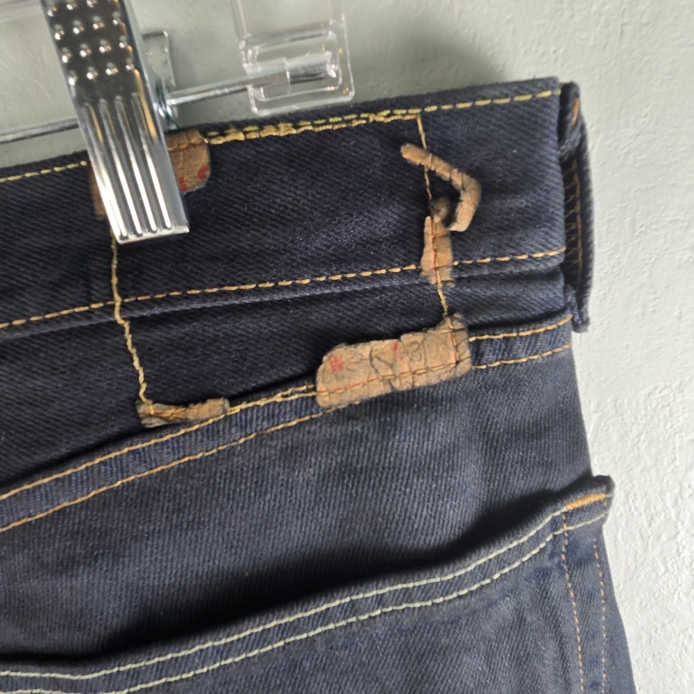 Levis 505 Jeans Mens Blue Denim Cotton Regular Fit Straight Distressed 36x30 - Picture 8 of 13